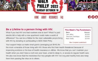 Sunday, October 16th – AIDS Walk Philly